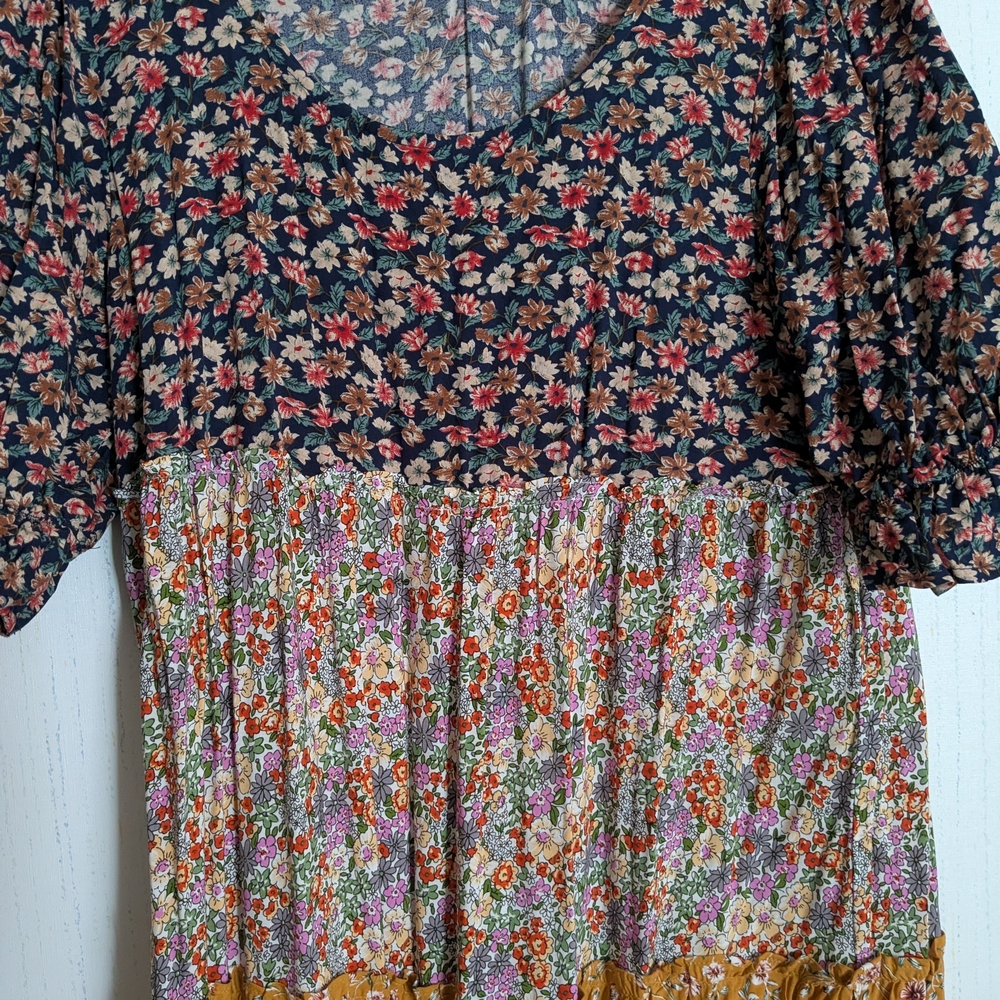 Natural Life Blue Floral Dress